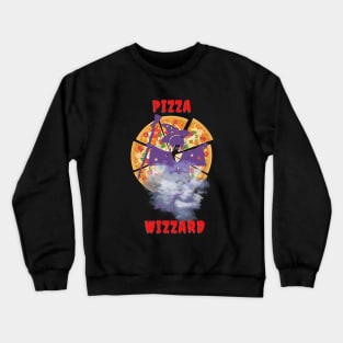 Pizza wizzard magic spell Crewneck Sweatshirt